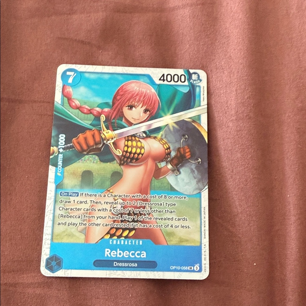 Rebecca Character Card with Sword